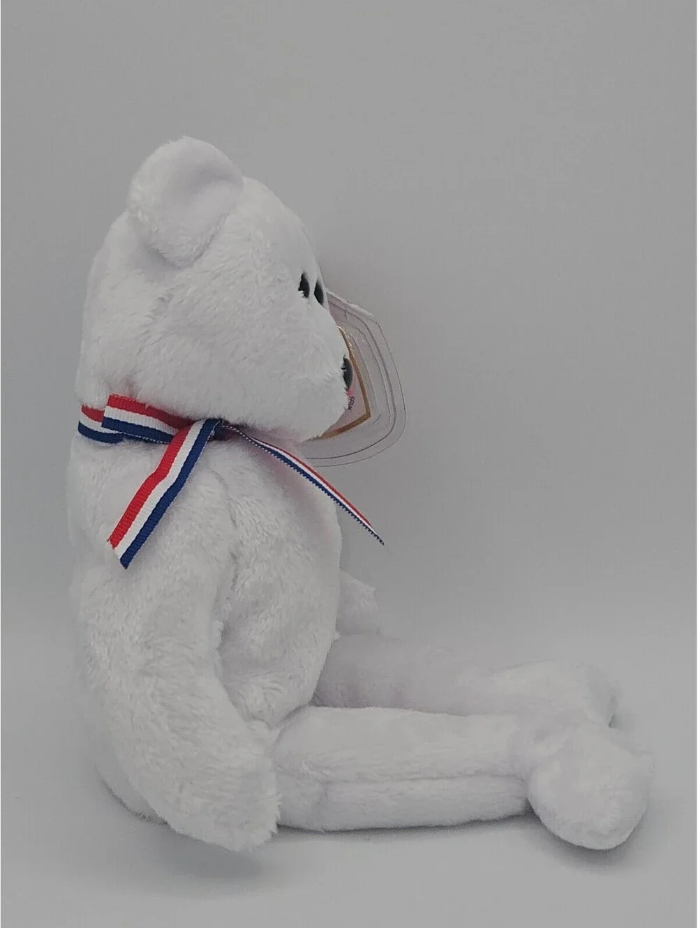 Ty Beanie Baby England Bear White St George Cross w tags